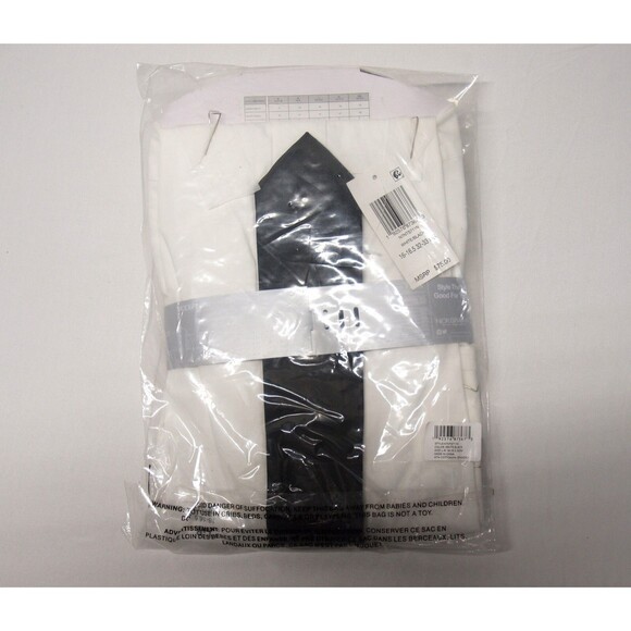 Nick Graham Men's Stretch Collared Button-Down Shirt, White, &Tie 16-16.5/32-33 - Picture 4 of 5